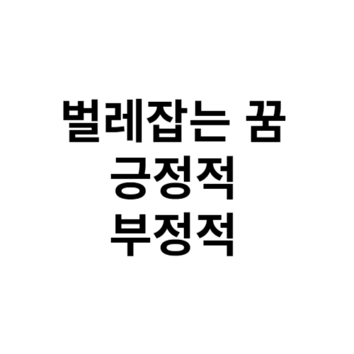 벌레잡는 꿈