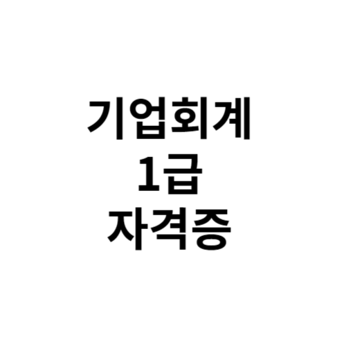 기업회계 1급