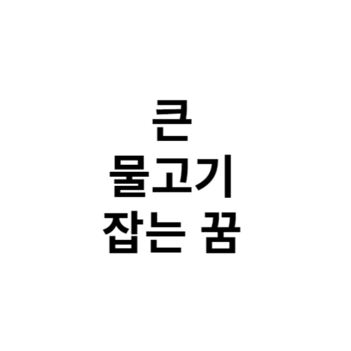 큰 물고기 잡는 꿈