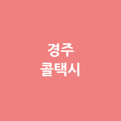 경주 콜택시