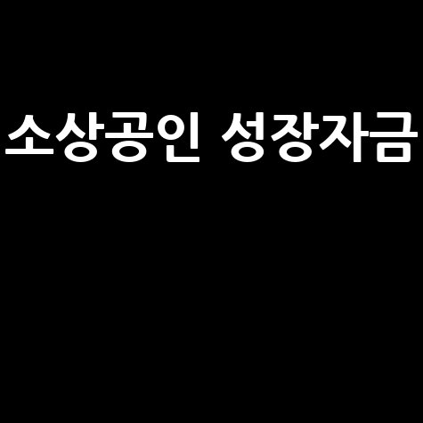 소상공인 성장자금