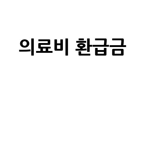 의료비 환급금