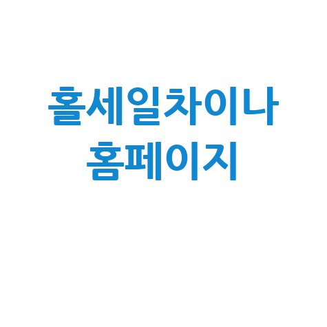 홀세일차이나 홈페이지