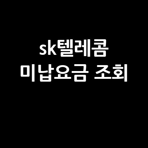 sk텔레콤 미납요금 조회 1
