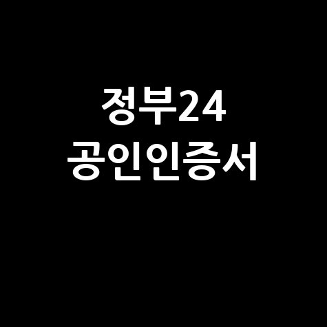 정부24 공인인증서