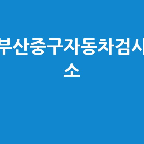 부산중구자동차검사 소