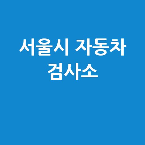 서울시 자동차 검사소