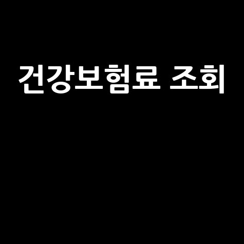 건강보험료 조회