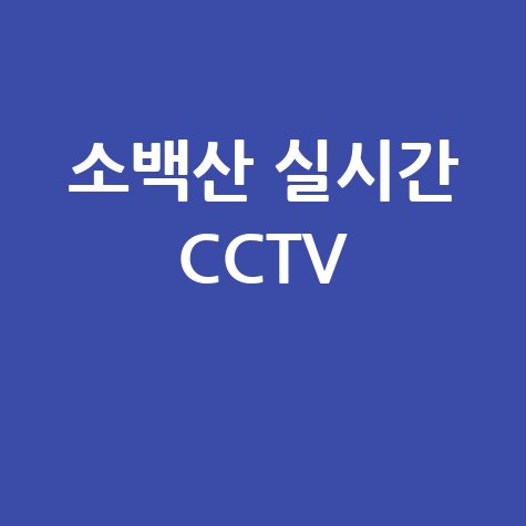 소백산 실시간 CCTV