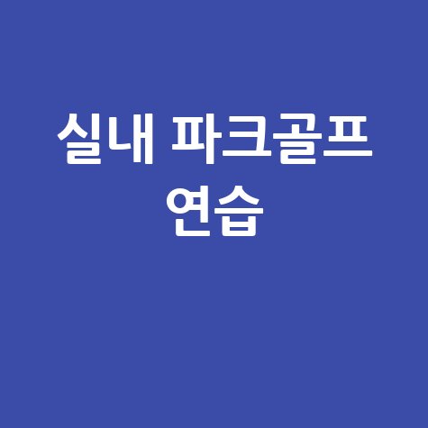 실내 파크골프 연습
